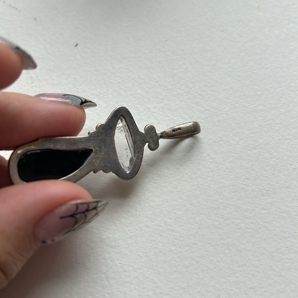 Herkimer Diamond and Druzy pendant - Picture 7 of 7